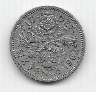 Verenigd Koninkrijk 6 pence 1962 KM# 903 (1), Verzenden, Overige landen, Losse munt