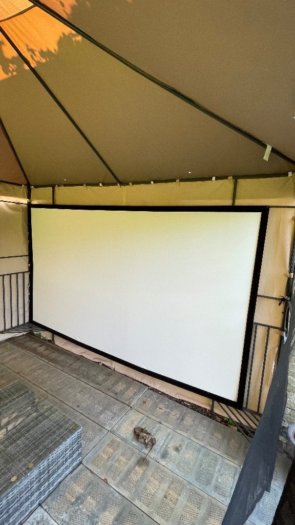 Groot projectiescherm 266 x 150 cm (120 inch), Ophalen of Verzenden, Handmatig, Zo goed als nieuw