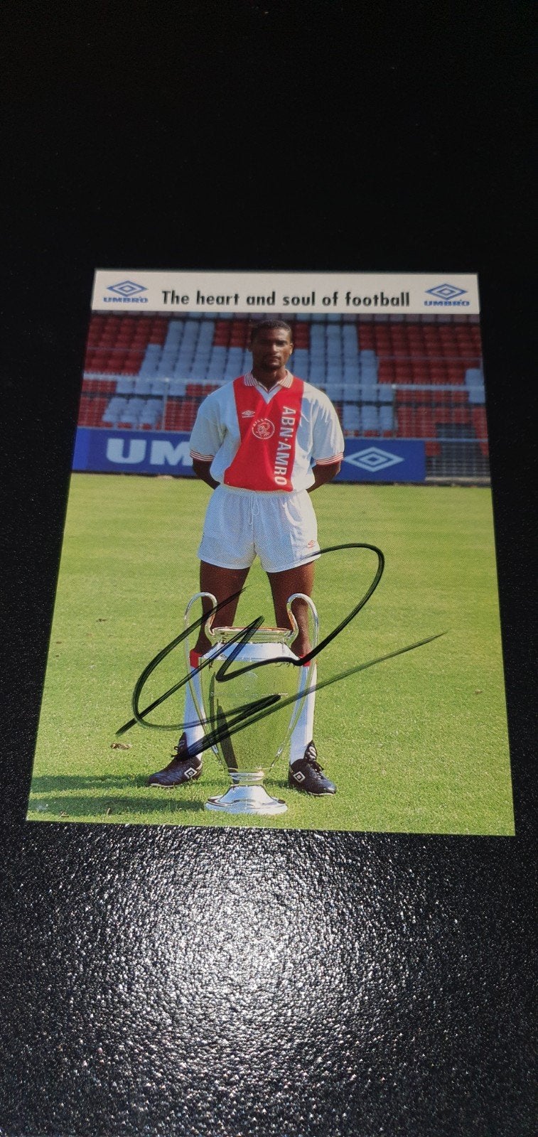 Spelerskaart Winston Bogarde Ajax met originele handtekening, Verzamelen, Verzenden, Nieuw, Ajax, Spelerskaart