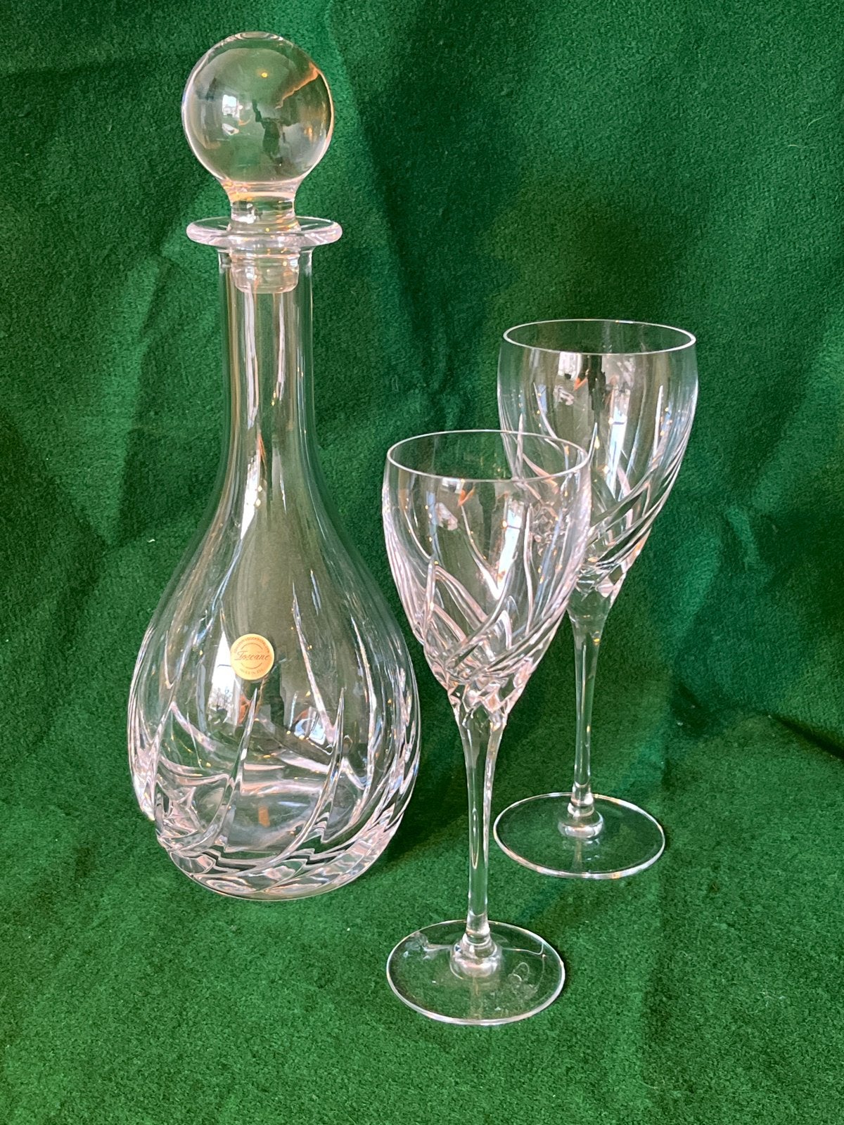 Wedgewood Toscane Loodkristal Karaf met Glazen, Antiek en Kunst, Ophalen of Verzenden