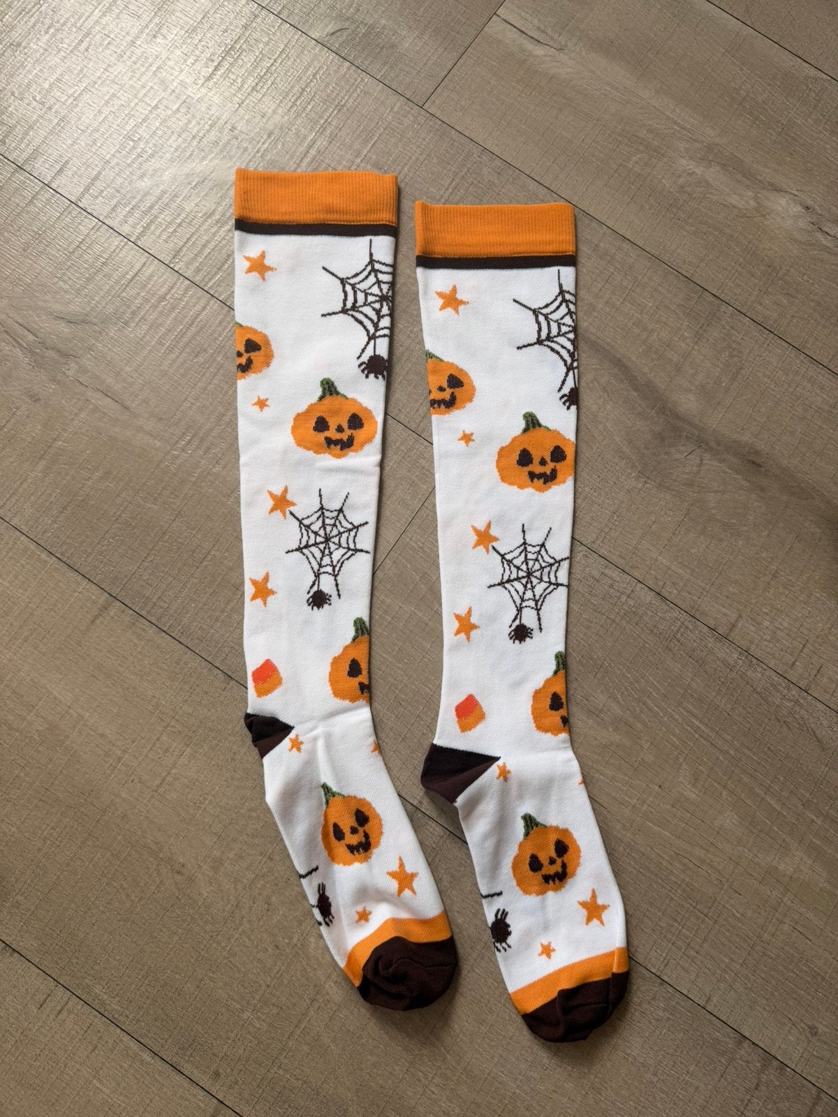 Halloween sokken lang pompoen 38/39/40 nieuw, Sokken en Kniesokken, Zwart, Nieuw, Ophalen of Verzenden