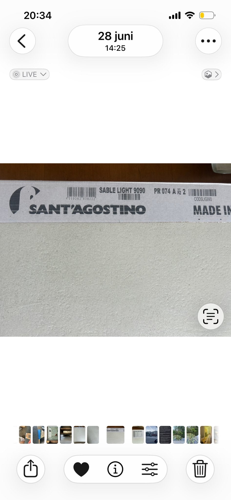 Sant'Agostino Sable Light 9090 Keramische Tegels, Ophalen, 60 cm of meer, Keramiek, Nieuw