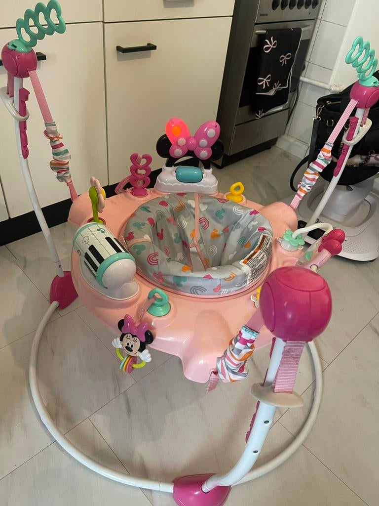 Minie mouse bouncer/ baby trampoline spring en speelcentrum, Kinderen en Baby's, Ophalen, Zo goed als nieuw, Overige typen