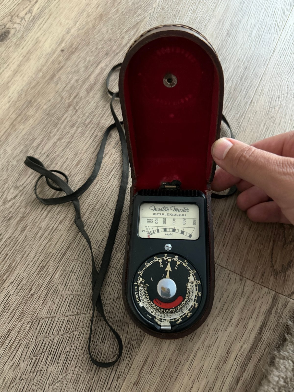 Weston Master Universal Exposure Meter met leren hoes, Overige merken, Lichtmeter, Ophalen of Verzenden, Gebruikt