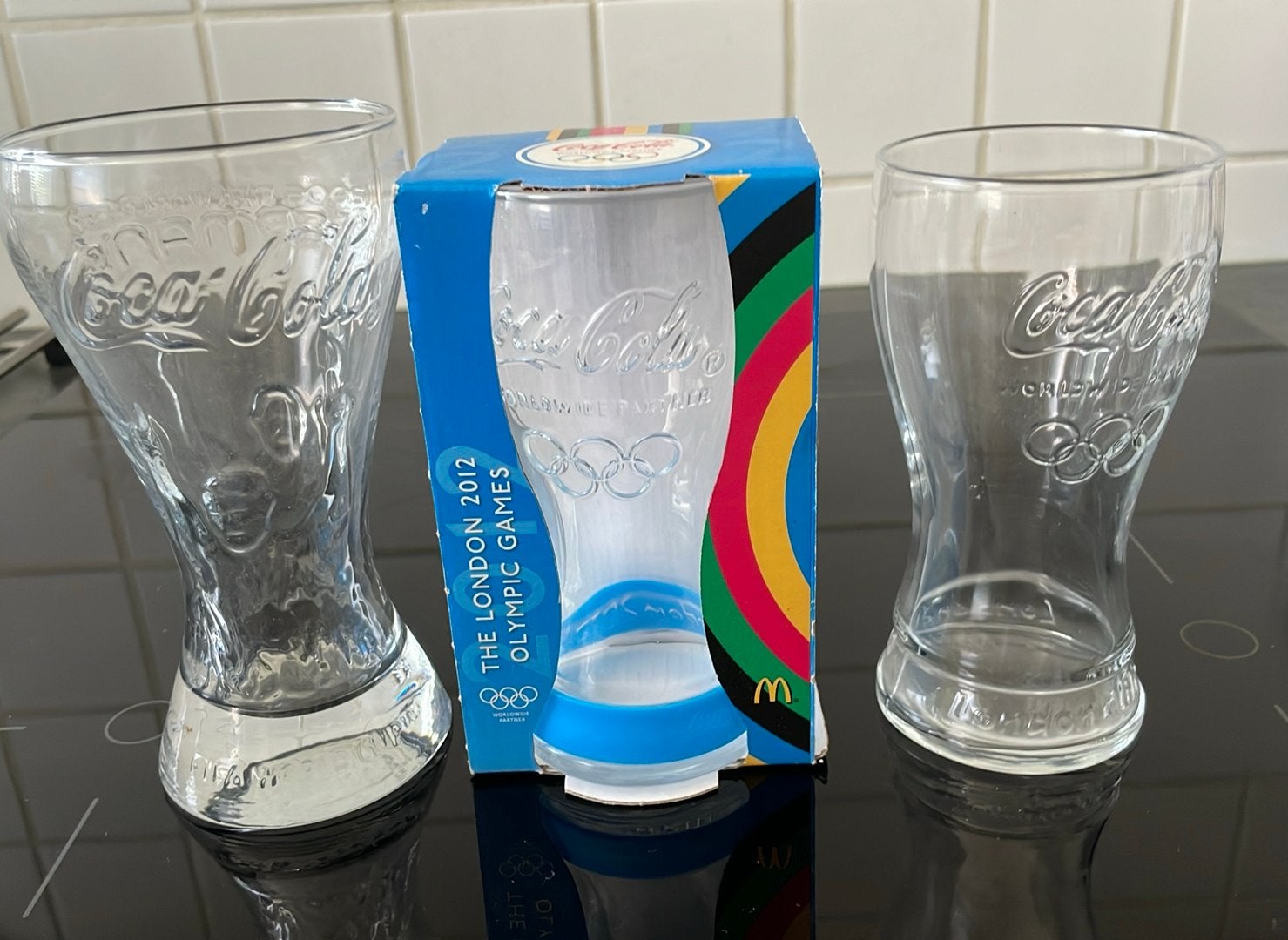 Drie Coca cola glazen voor de verzamelaar, samen €1,50, Ophalen, Nieuw, Frisdrankglas