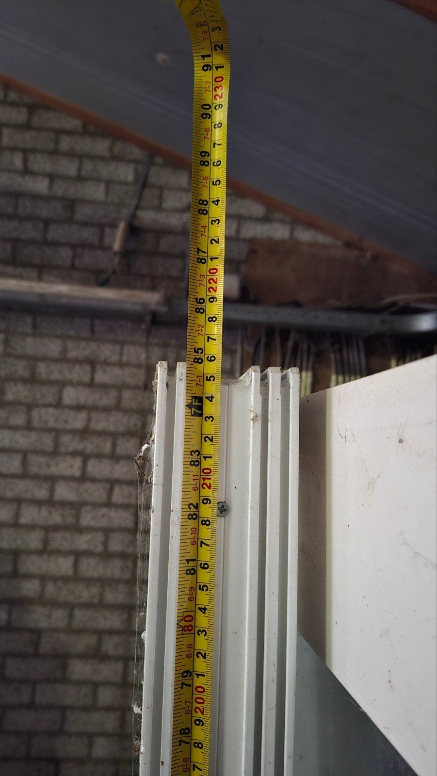 Gebruikte schuifdeur met scheur -126 x 200  DRUTEX, Ophalen, Gevelraam of Ruit, Gebruikt, 80 tot 120 cm