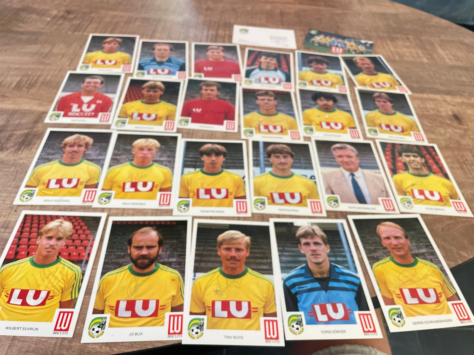 Vintage Fortuna Sittard Voetbalplaatjes - LU Biscuits, Ophalen of Verzenden, Gebruikt, Overige binnenlandse clubs, Spelerskaart