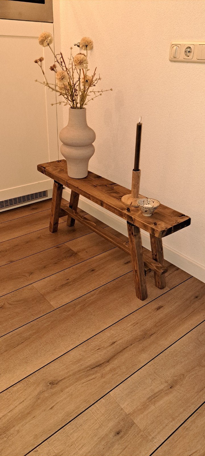 Decoratie bankje, Huis en Inrichting, Tafels | Sidetables, Ophalen, 100 tot 150 cm, Nieuw, 25 tot 50 cm