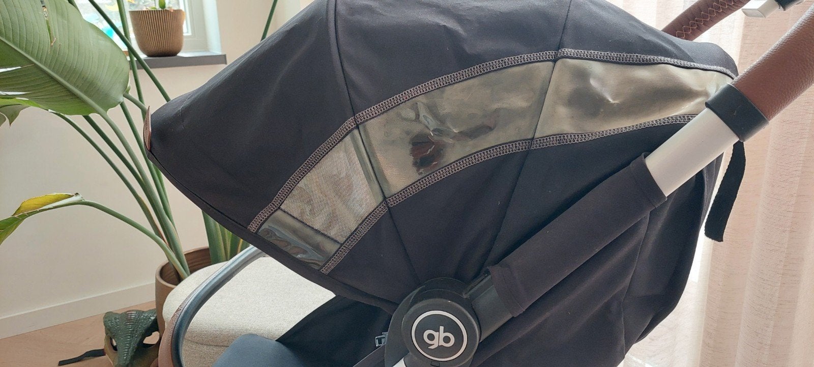 Zwart compacte buggy te koop, Ophalen, Gebruikt, Overige merken, Verstelbare rugleuning