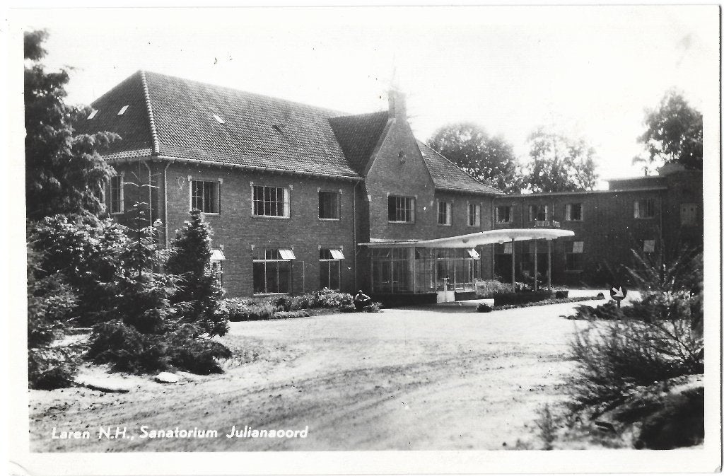 Laren, Sanatorium Julianaoord - Opruimingskaart, Verzenden, 1940 tot 1960, Ongelopen, Noord-Holland