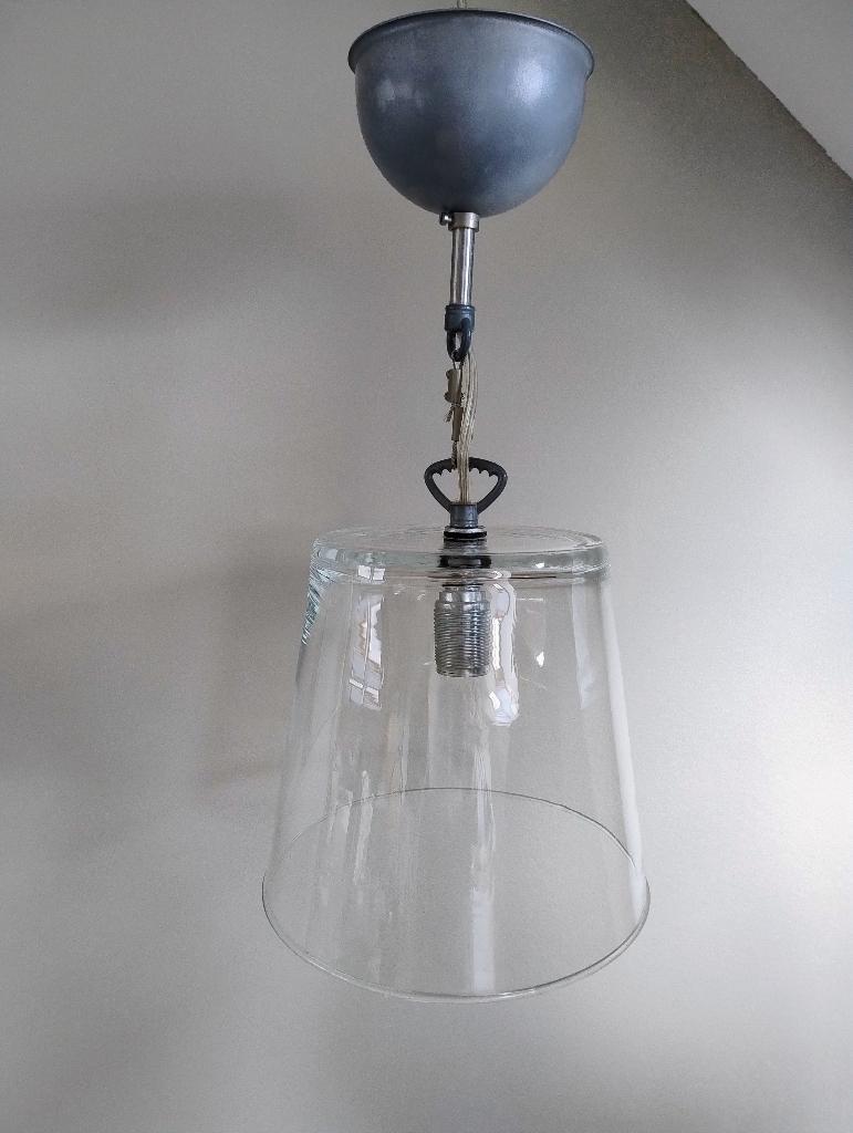 Dutch design - Pola hanglamp - glas - metaal - 1990's, Ophalen of Verzenden, Zo goed als nieuw, Glas, Design - Vintage