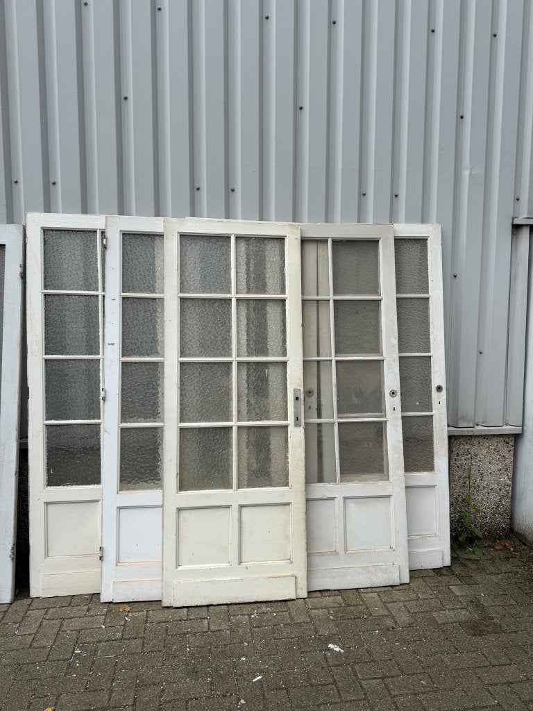 6 fraaie antieke glasdeuren 79.5 x 213, Doe-het-zelf en Verbouw, La belle porte, Jurgen.hoogenboezem@gmail.com, Minder dan 80 cm