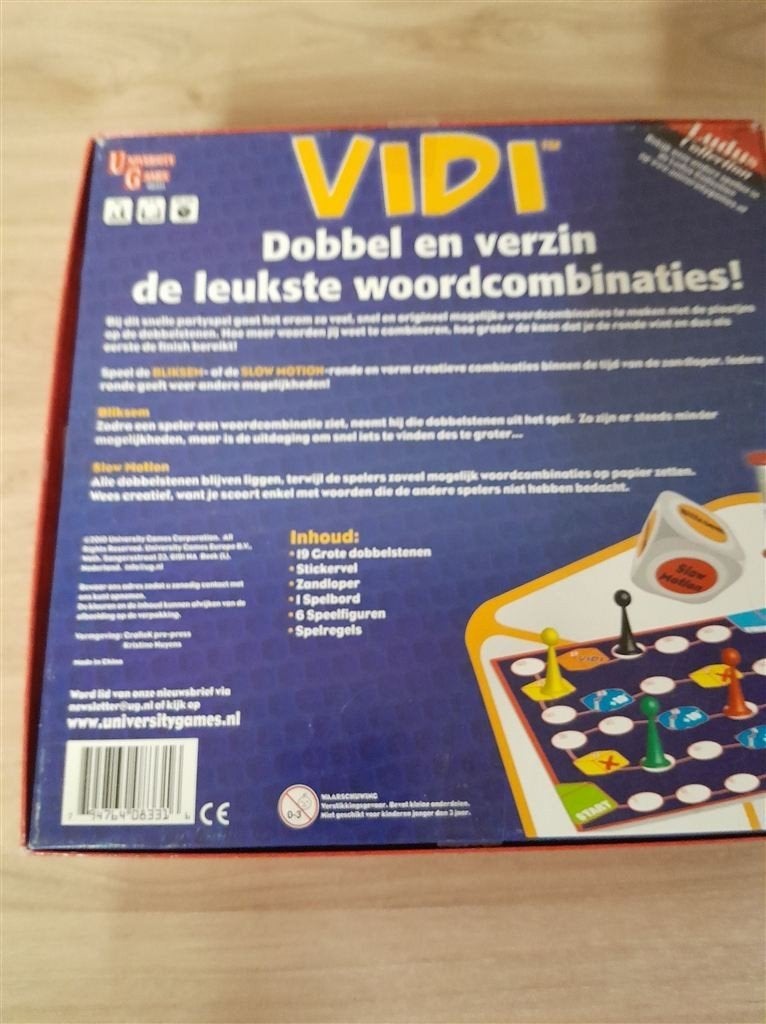 Vidi dobbelspel - s1949, Hobby en Vrije tijd, Verzenden, Zo goed als nieuw