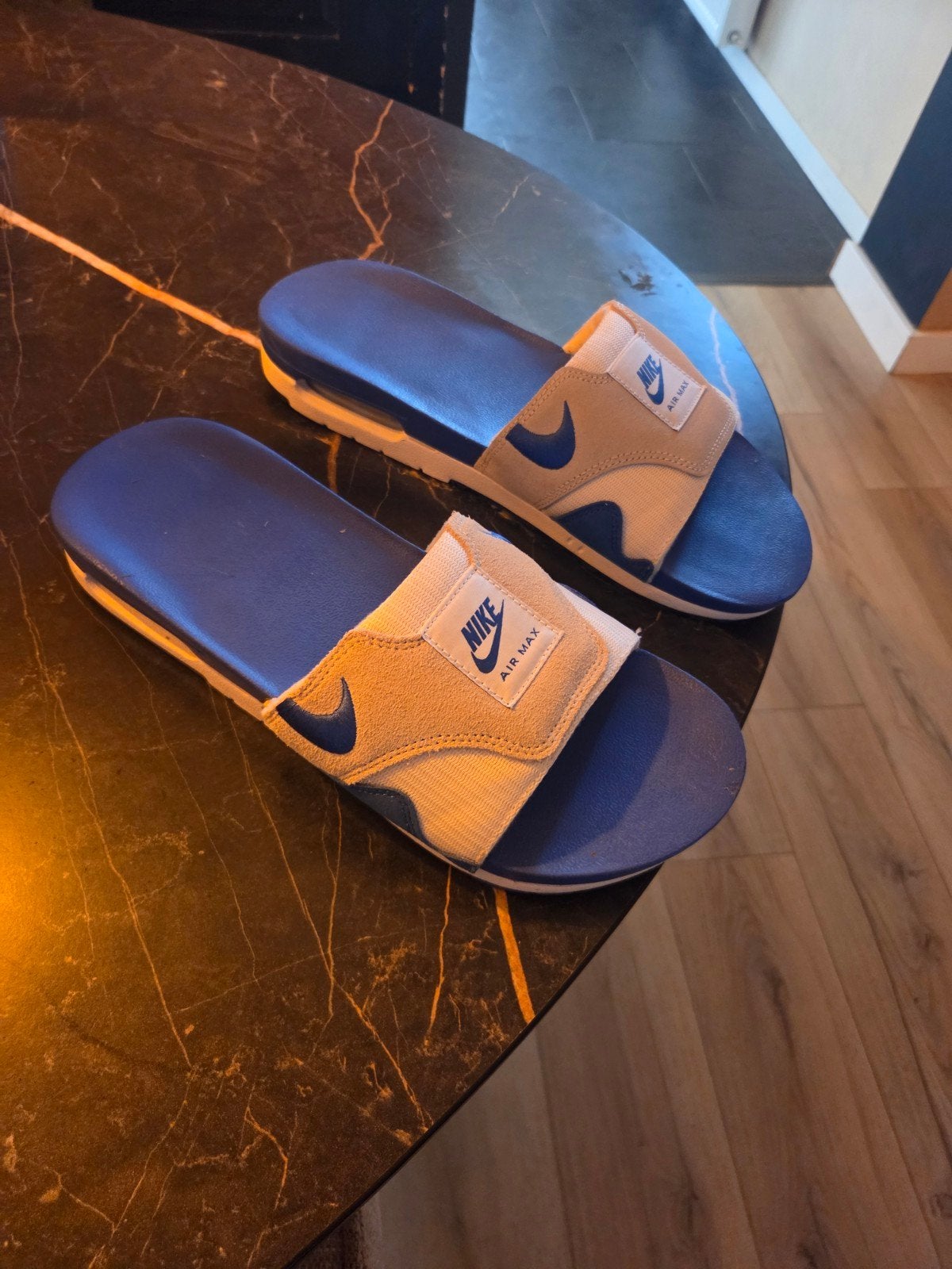 Nike Air Max slippers maat45 nieuw, Slippers, Blauw, Nike, Nieuw