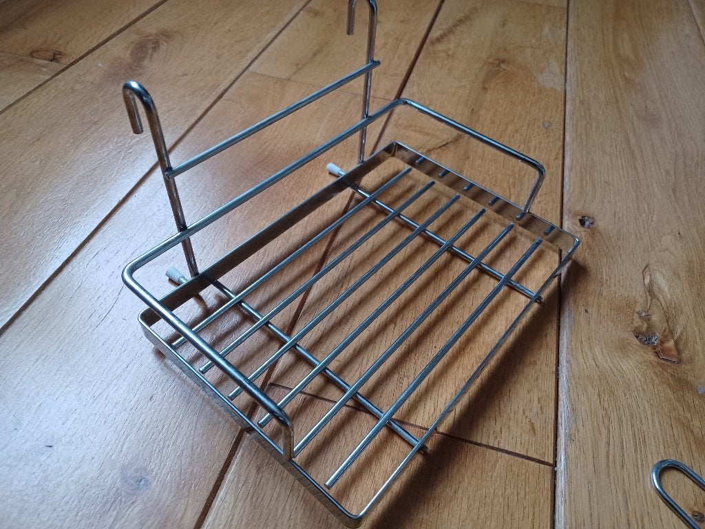 Keukenrekje van RVS - om op te hangen - zgan, Overige typen, Ophalen of Verzenden, Zo goed als nieuw, Metaal