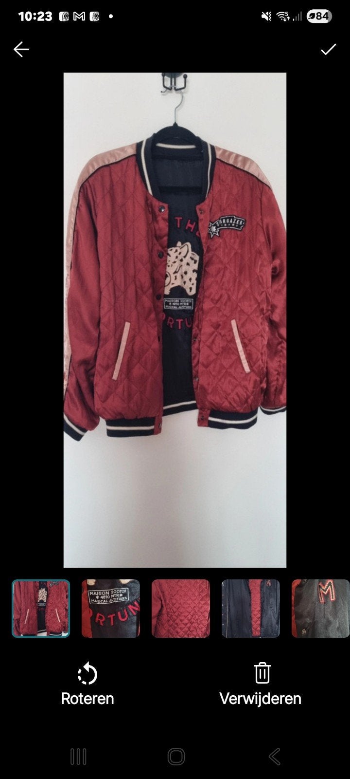 Maison Scotch Bomberjack Maat L, Kleding | Dames, Jassen | Zomer, Gedragen, Maat 38/40 (M), Rood, Ophalen of Verzenden