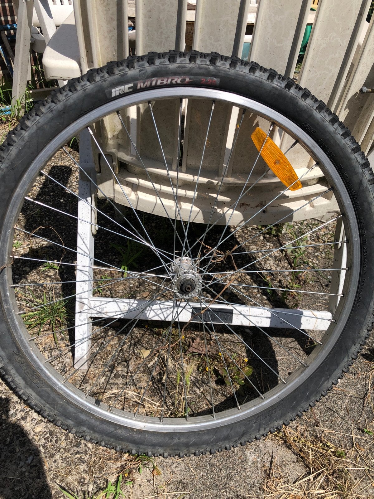 Fietswiel met band - IRC MIBRO 26x2.25, Fietsen en Brommers, Fietsonderdelen, Wiel, Gebruikt, Ophalen of Verzenden, Aluminium