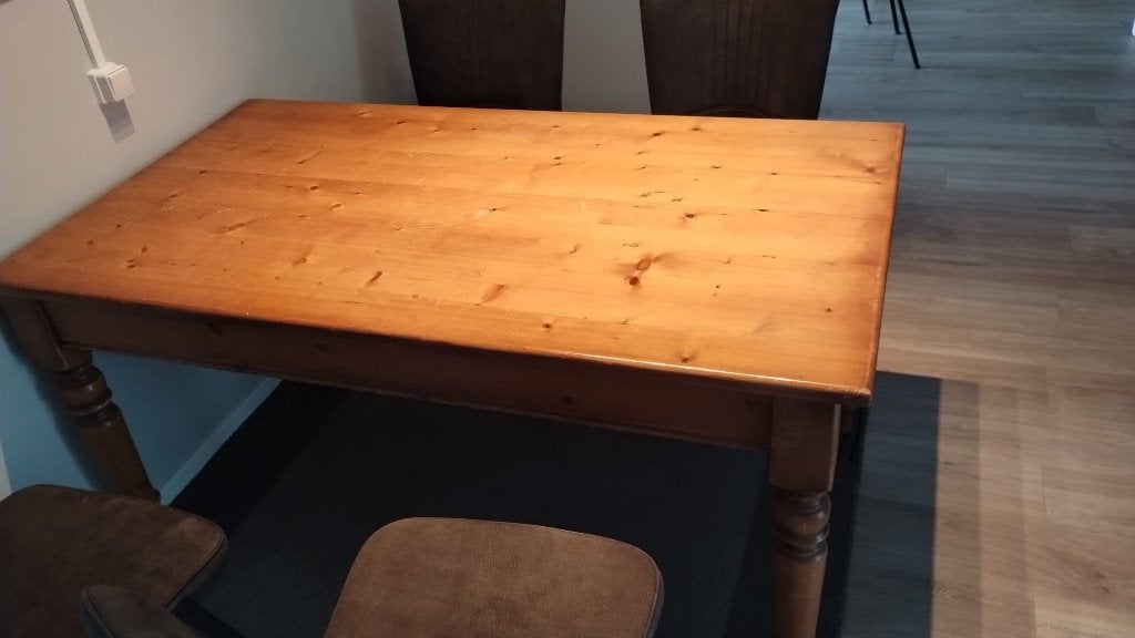 Grenen eettafel, Huis en Inrichting, Ophalen, Gebruikt, 50 tot 100 cm, 150 tot 200 cm