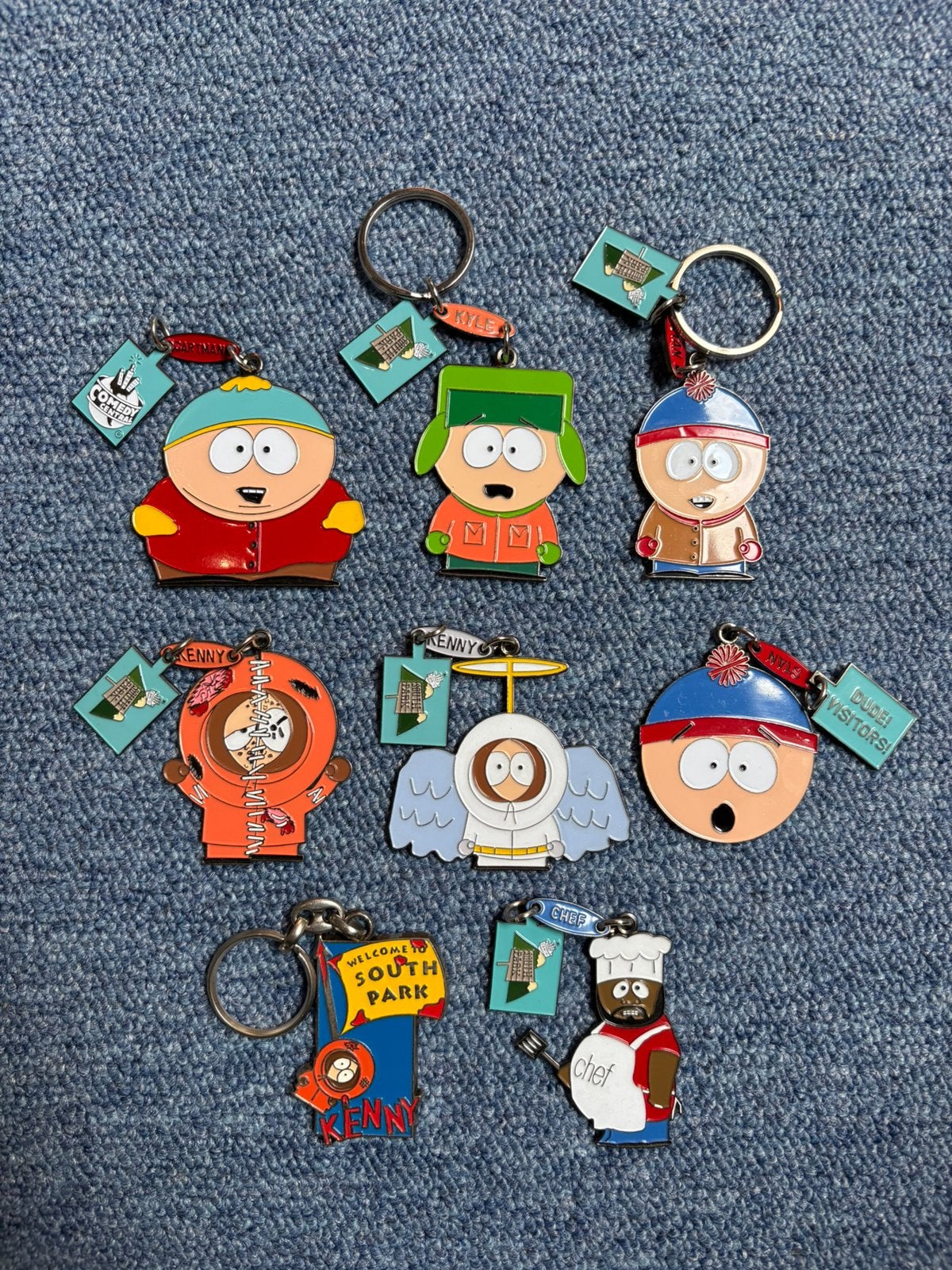 South Park metalen sleutelhangers (set van 8), Verzenden, Zo goed als nieuw, Knuffel of Figuurtje