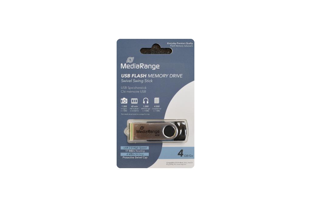 MediaRange 4 GB usb stick MR907, MediaRange GMBH, Mediarange, Nieuw, Ophalen of Verzenden