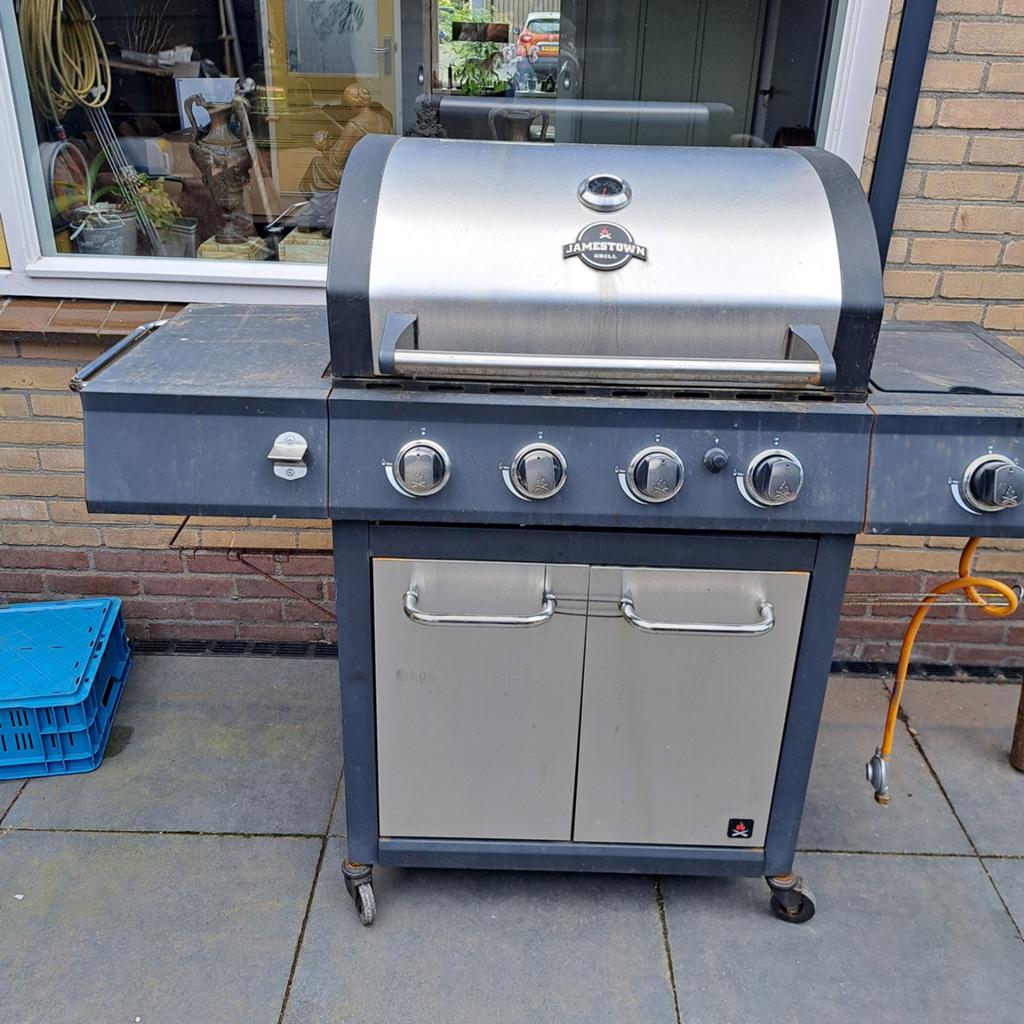 Jamestown Gasbarbecue met zijbrander, Tuin en Terras, Gasbarbecues, Ophalen of Verzenden, Gebruikt, Jamestown