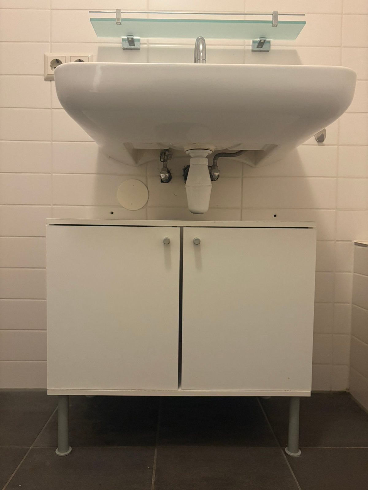 Wastafel / badkamermeubel Ikea Fullen met poten, Huis en Inrichting, Ophalen, Gebruikt, 50 tot 100 cm, Minder dan 100 cm