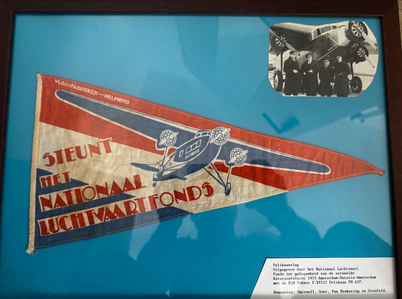 Zeldzame Pelikaanvlag KLM Kerstpostvlucht 1933, Ophalen of Verzenden, Gebruikt, Overige typen