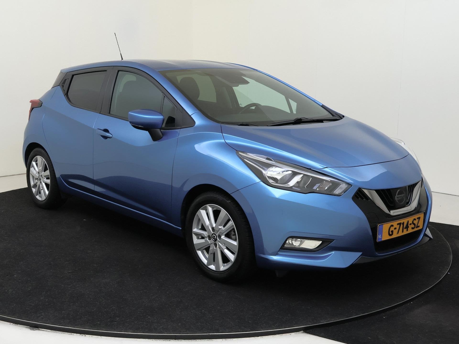 Nissan Micra 1.0 IG-T N-Connecta | Airco | Bluetooth | Navig, Auto's, Voorwielaandrijving, Dealer onderhouden, Euro 6, Blauw
