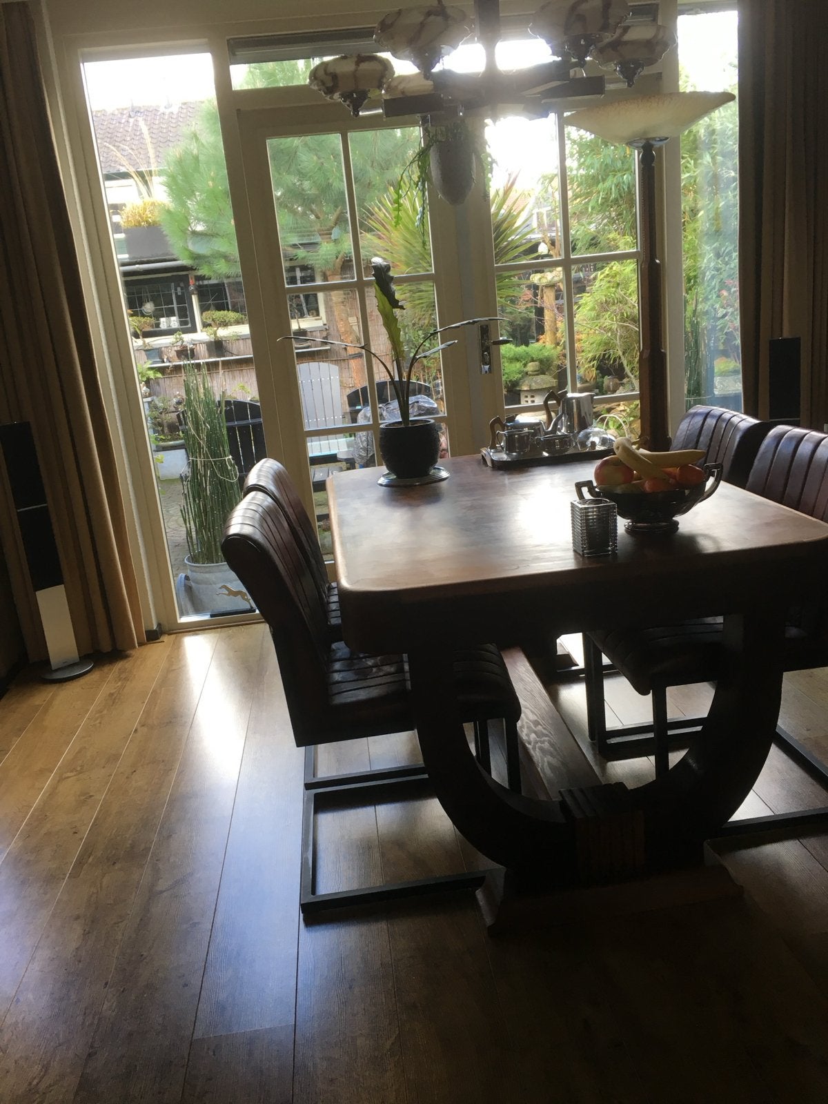 Art deco Eetkamertafel, Ophalen, Gebruikt, 200 cm of meer, 50 tot 100 cm