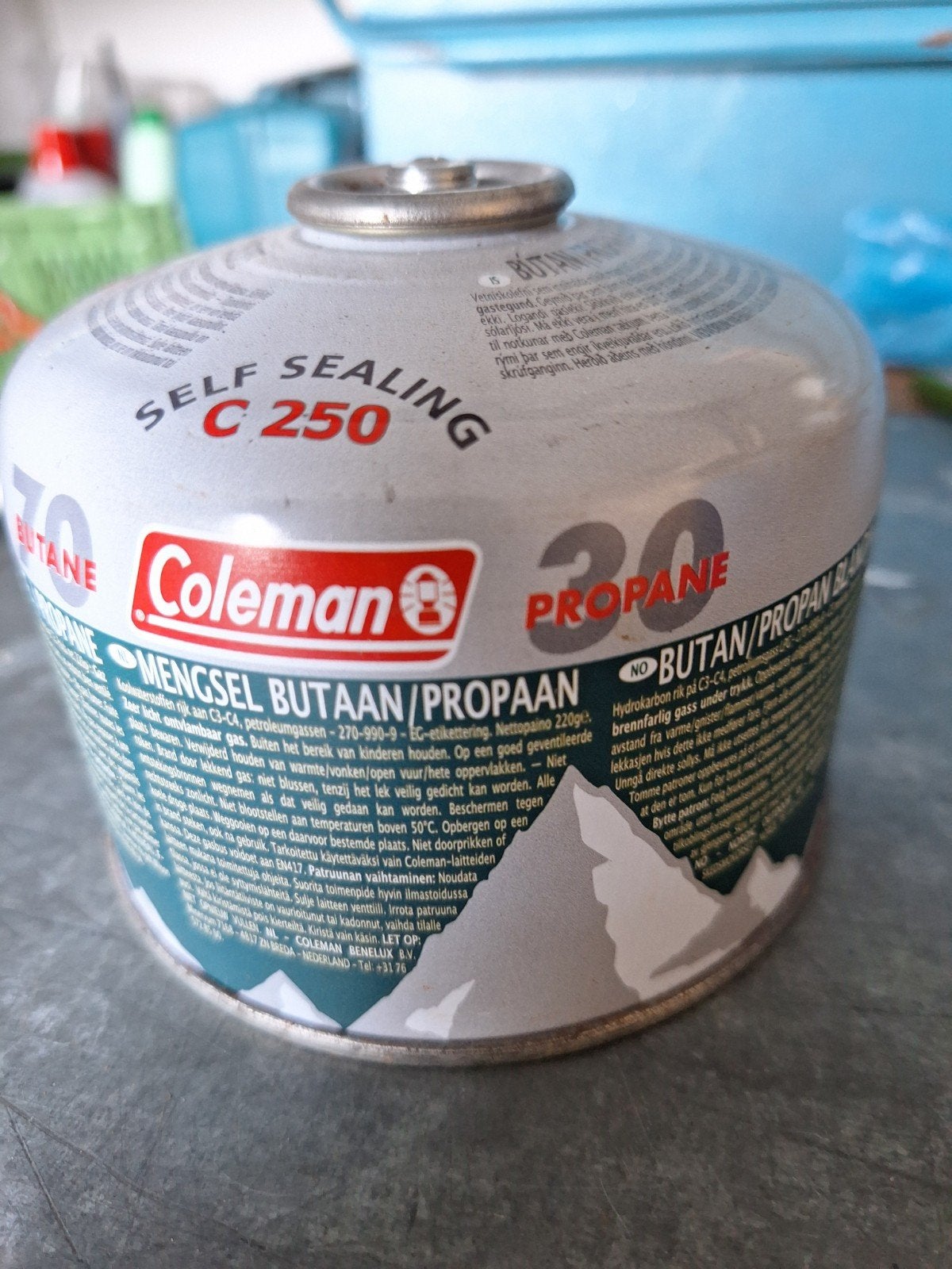 Coleman C250 Gasflesje - Butaan/Propaan Mengsel, Ophalen of Verzenden, Gebruikt