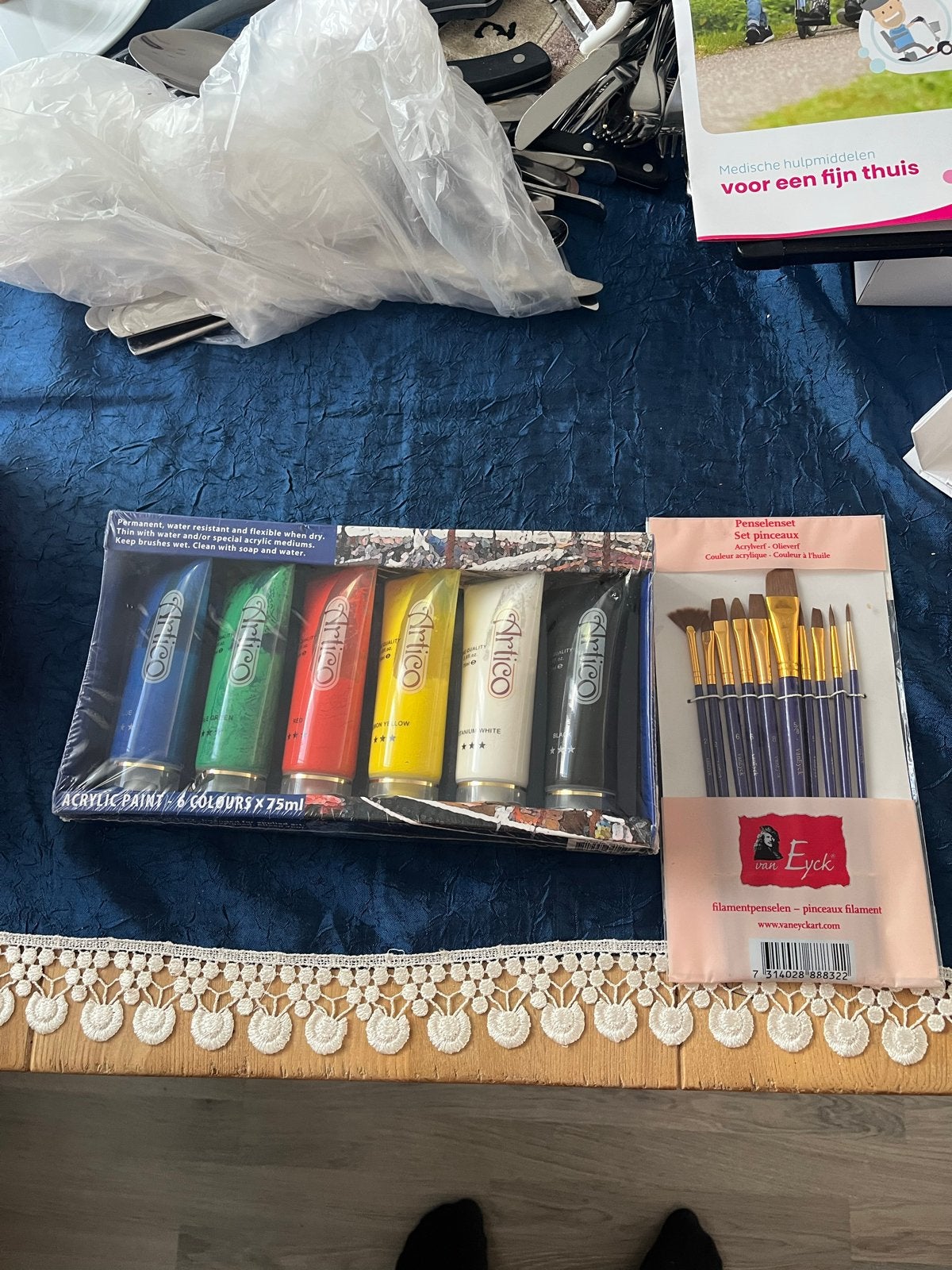 Acrylverf set met penselen - Artico & True Eyck, Ophalen of Verzenden, Nieuw, Acrylverf