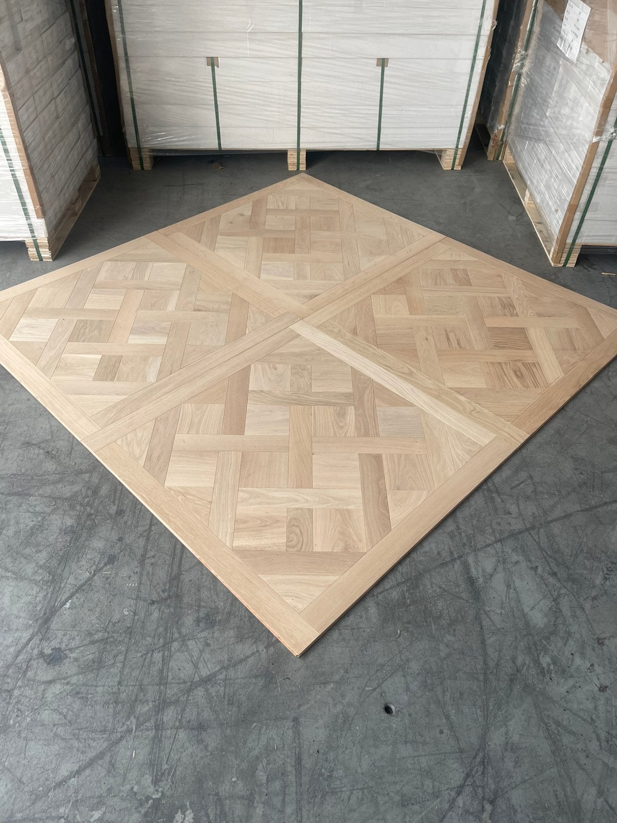 Versailles 100x100cm eiken parket vloer patroon vloer, Ophalen of Verzenden, Zo goed als nieuw, 75 m² of meer, Parket