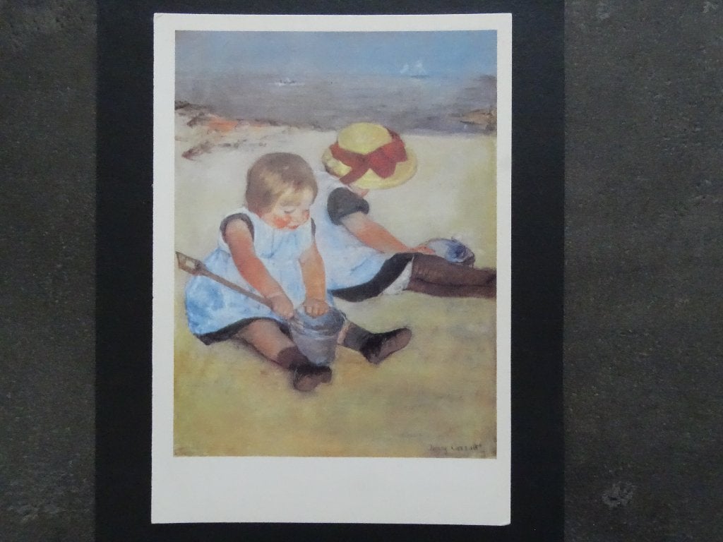 Mary Cassatt - Kinderen aan het strand - 1884, Ophalen of Verzenden, Voor 1920, Ongelopen, Sterren en Beroemdheden
