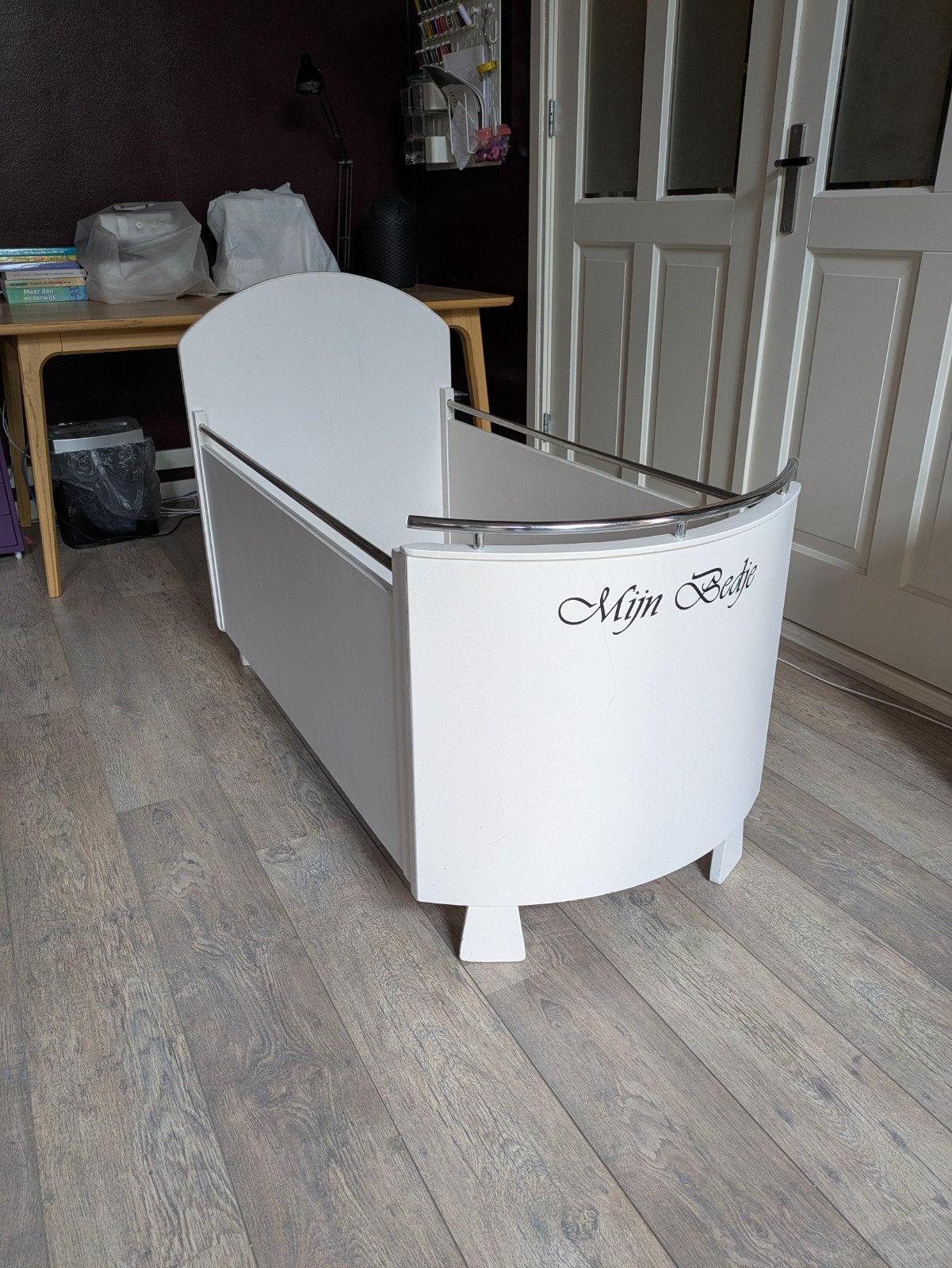 retro ledikant, kinderbed, vintage bed, vintage ledikant, Ophalen, Gebruikt, Ledikant