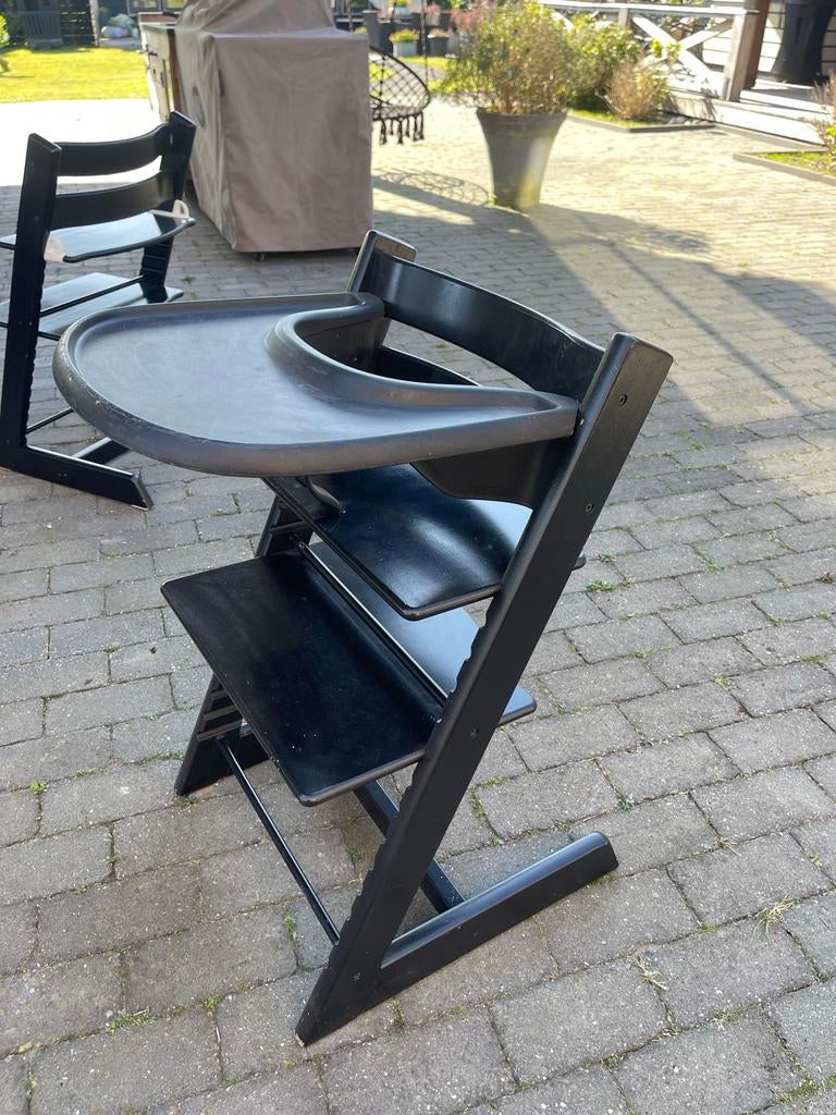 Stokke Tripp Trapp meegroeistoel met en zonder tafelblad, Ophalen, Zo goed als nieuw, Meegroeistoel, Afneembaar eetblad