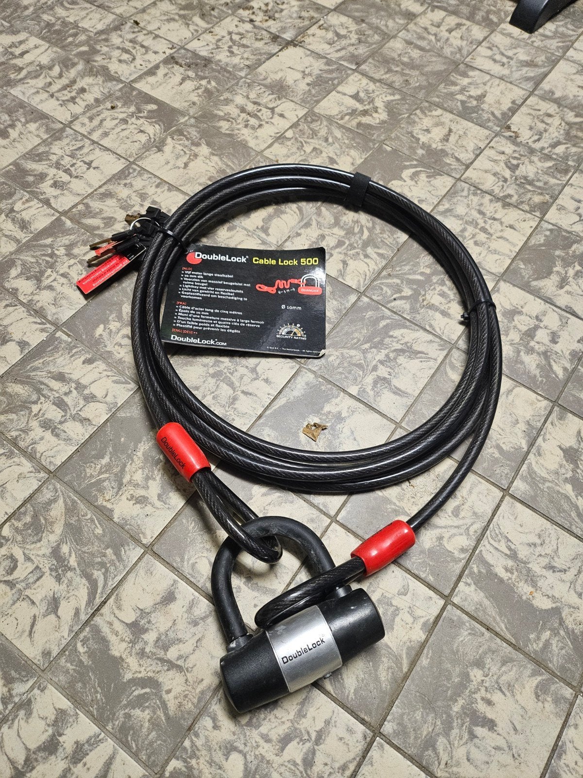 DoubleLock Cable Lock 500 Fietsslot, Ophalen, Nieuw, Overige typen