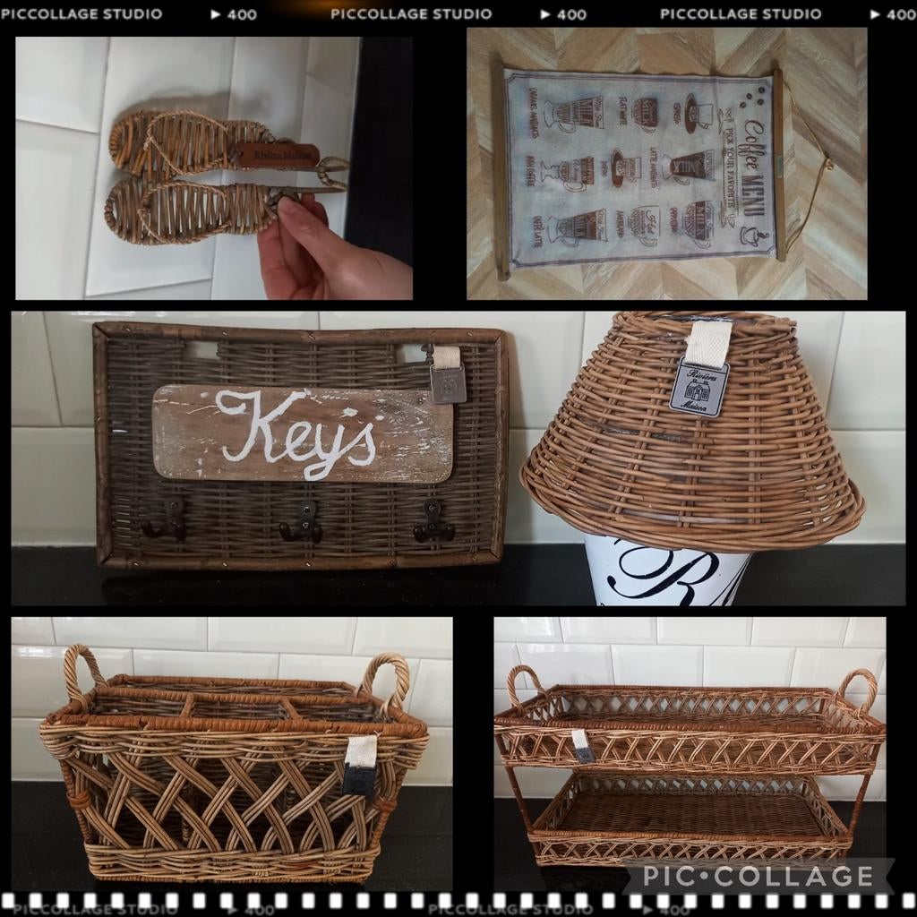 Riviera Maison Rattan Pakket - Diverse Items, Huis en Inrichting, Woonaccessoires | Overige, Ophalen, Gebruikt