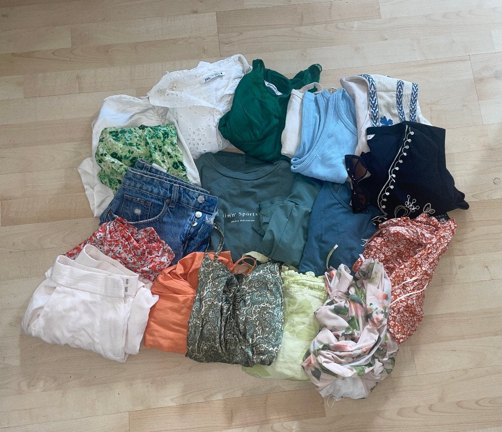 Volle tas met dameskleding | maat S | goede staat | zomers, Ophalen, Gedragen, Maat 36 (S)