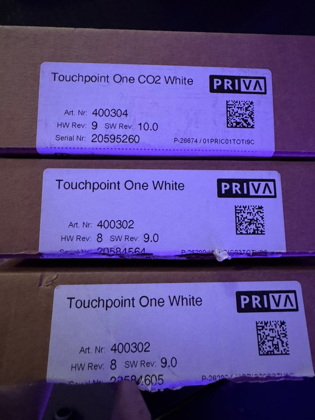 Priva Touchpoint White - Nieuw (3x 400302, 1x 400304 CO2), Ophalen of Verzenden, Nieuw