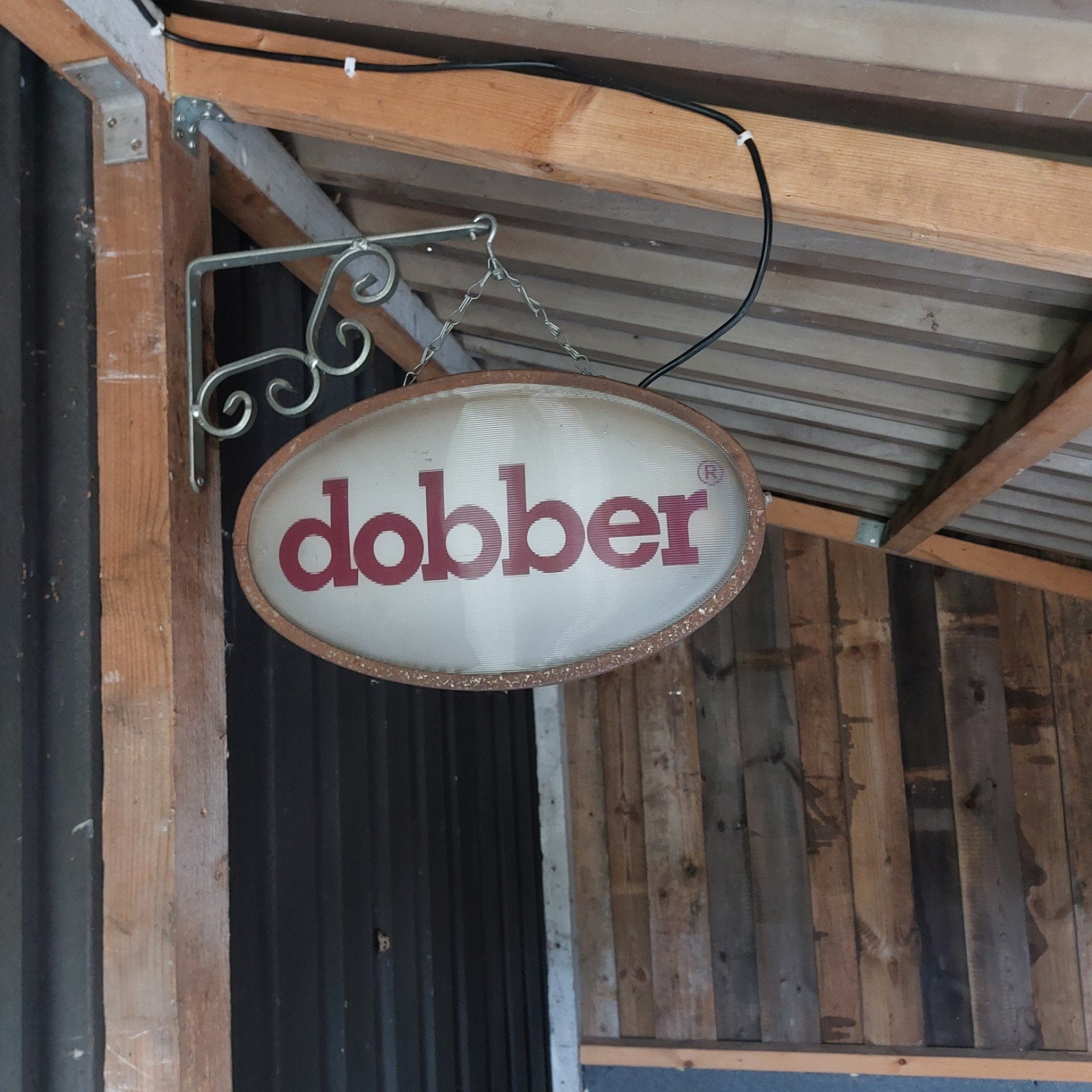 Verlicht Dobber Reclamebord, Verzamelen, Merken en Reclamevoorwerpen, Ophalen, Reclamebord
