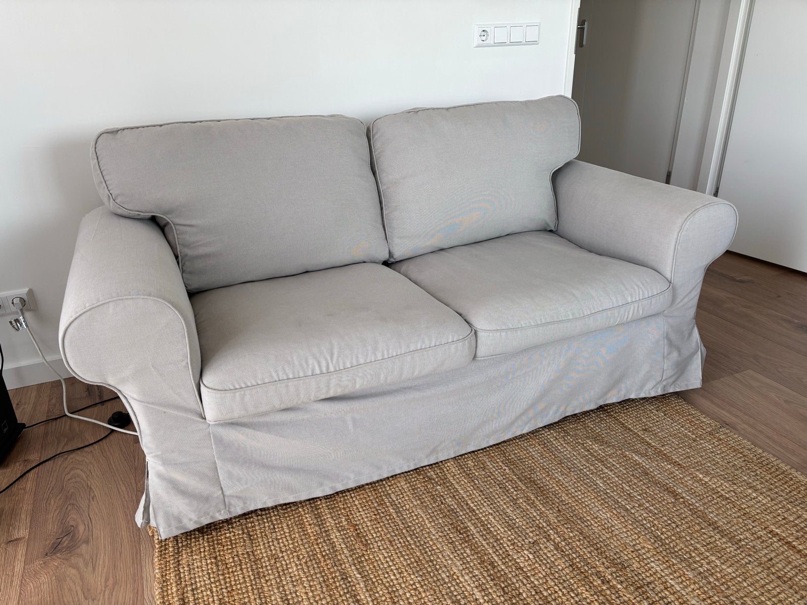 Ikea Ektorp tweepersoonsbank - Grijs, goede staat, Ophalen, Gebruikt, 150 tot 200 cm, Tweepersoons