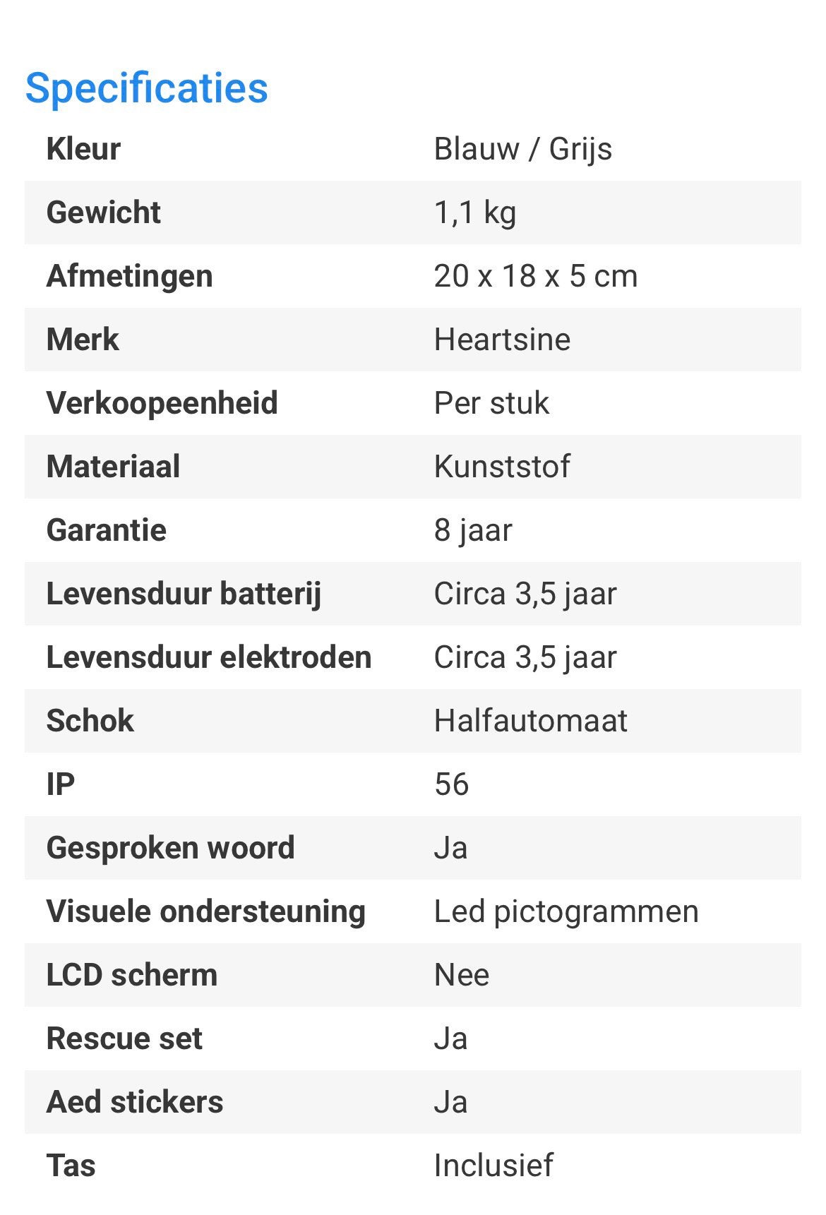 AED te koop, Ophalen of Verzenden, Gebruikt