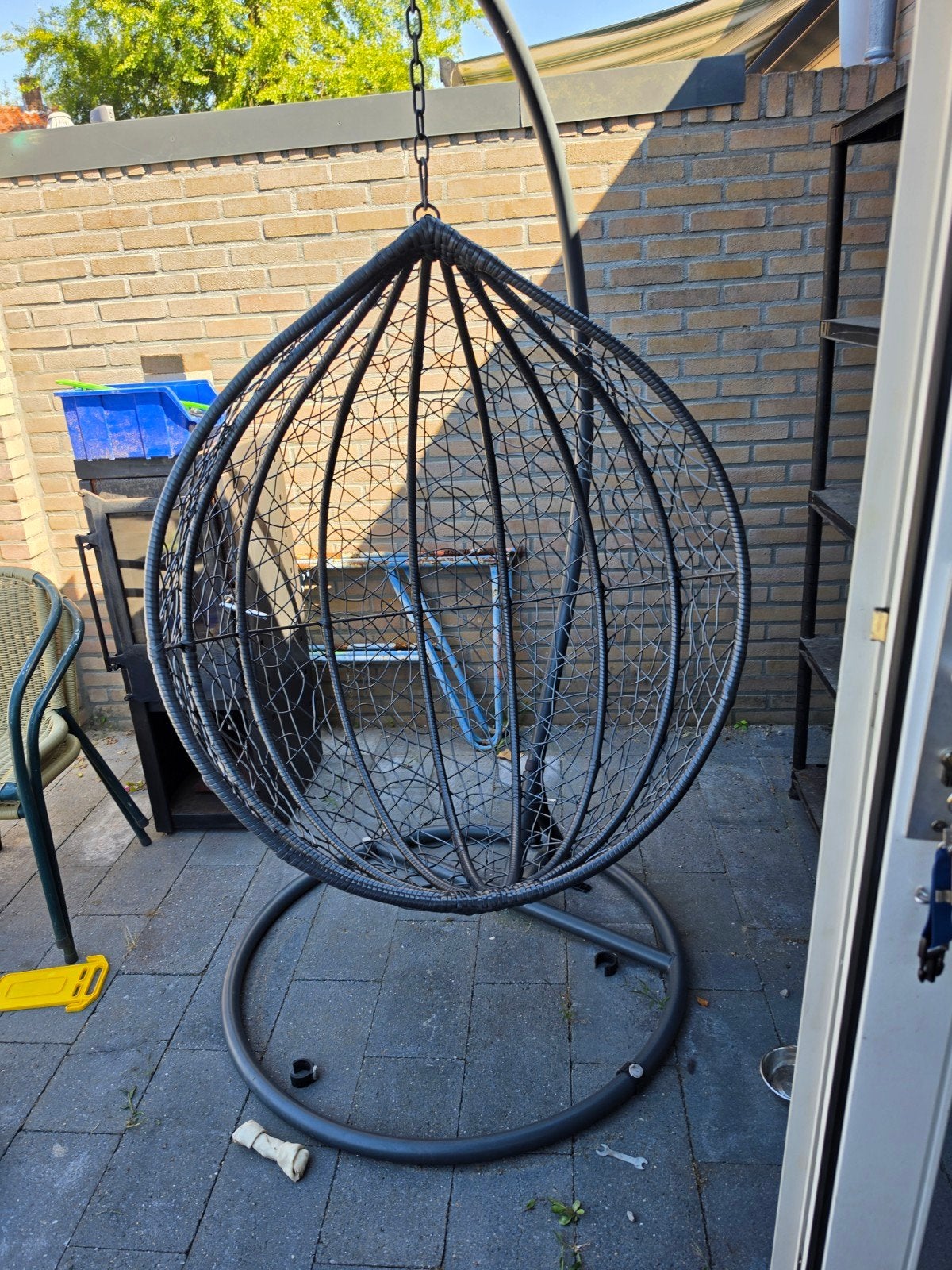 hangstoel ongeveer 1.5 jaar oud van intratuin., Ophalen, Zo goed als nieuw, Aluminium