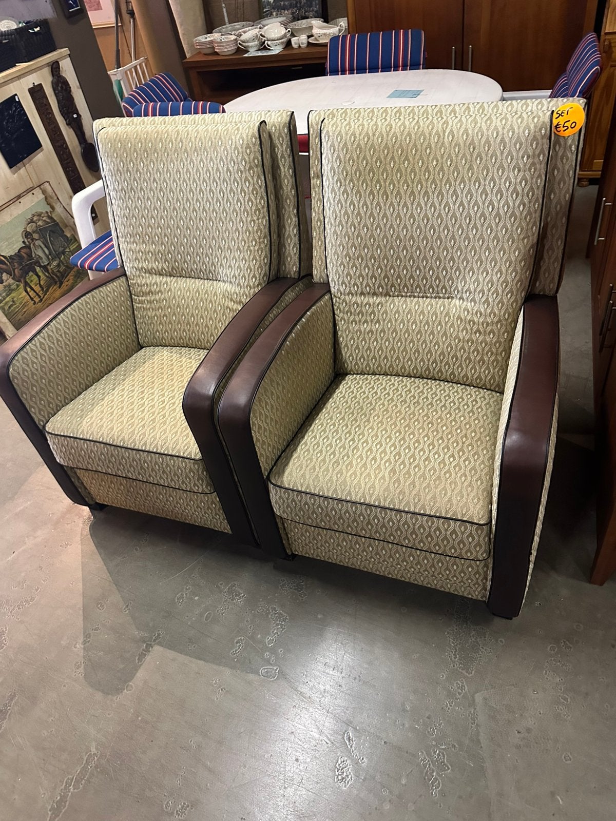 2 fauteuils €50, Ophalen, 75 tot 100 cm, X, 50 tot 75 cm