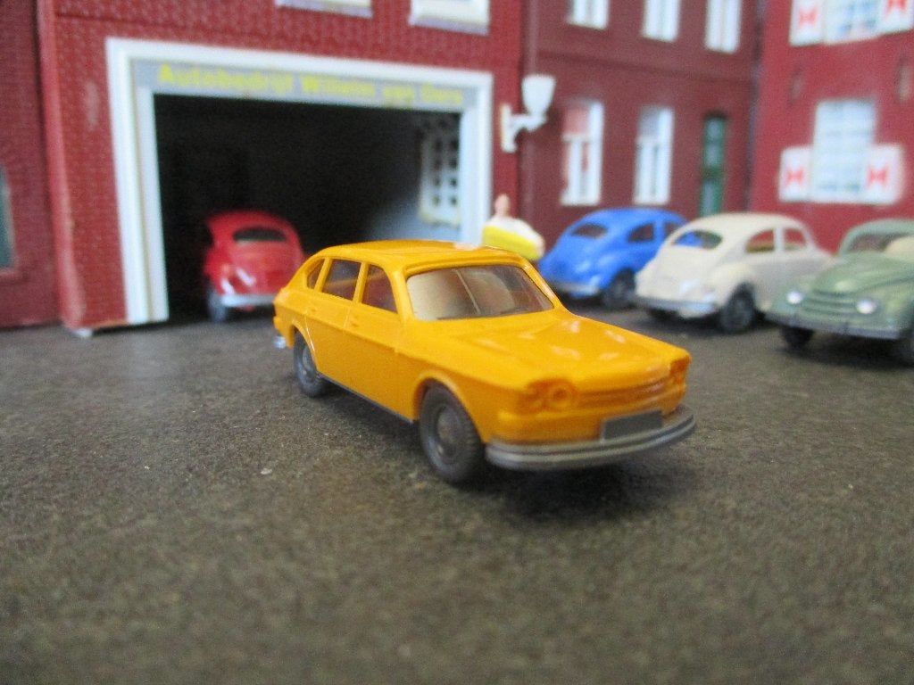 Volkswagen 411 Wiking gelborange ( Fleischmann uit 1979/82 ), Ophalen of Verzenden, Zo goed als nieuw, Auto