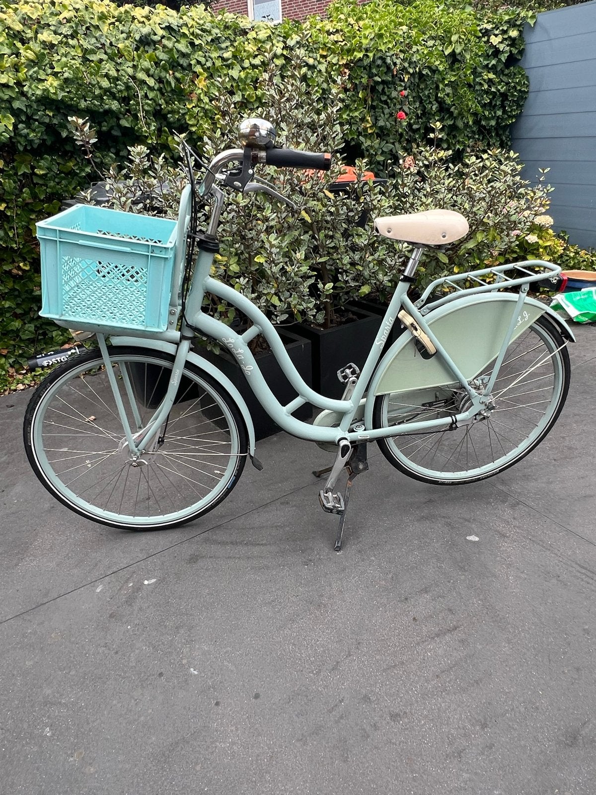 Sparta LoLa-Lo Damesfiets - Lichtblauw met mand, Terugtraprem, Sparta, Ophalen of Verzenden, 53 tot 56 cm
