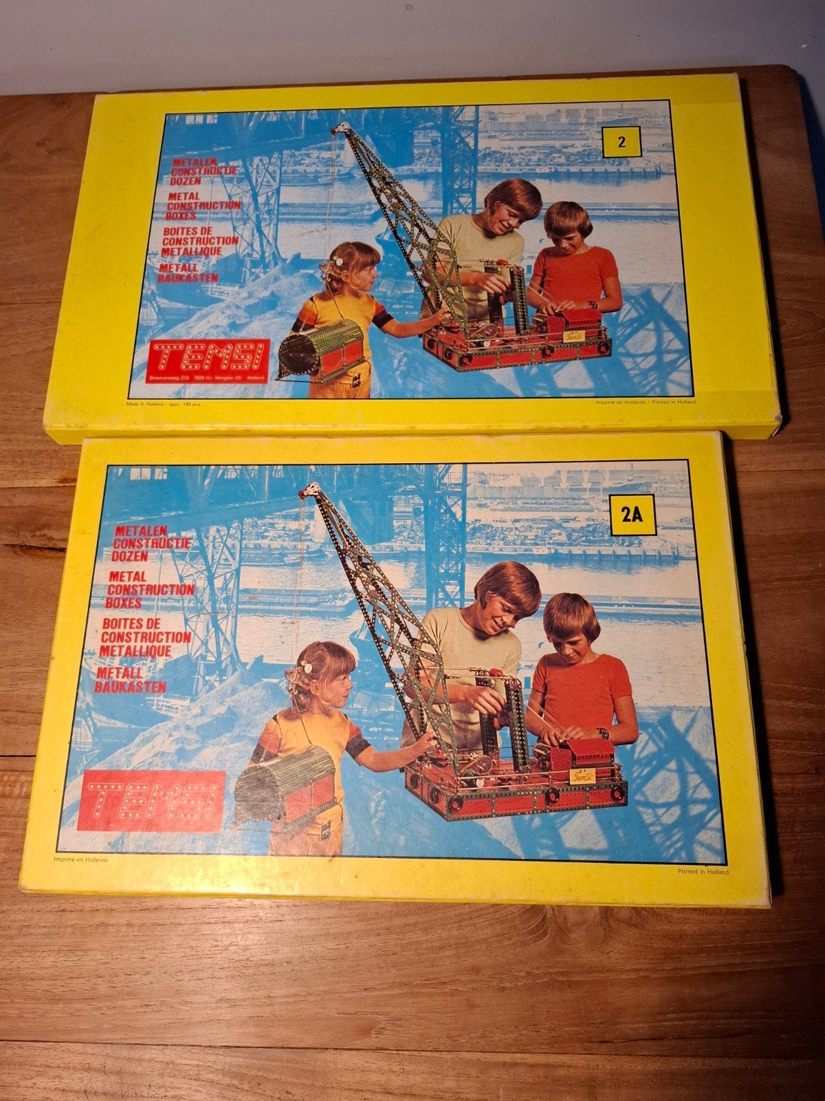 Mecano Metalen Constructie Dozen Temsi - 2 complete sets, Ophalen of Verzenden, Gebruikt, Overige merken