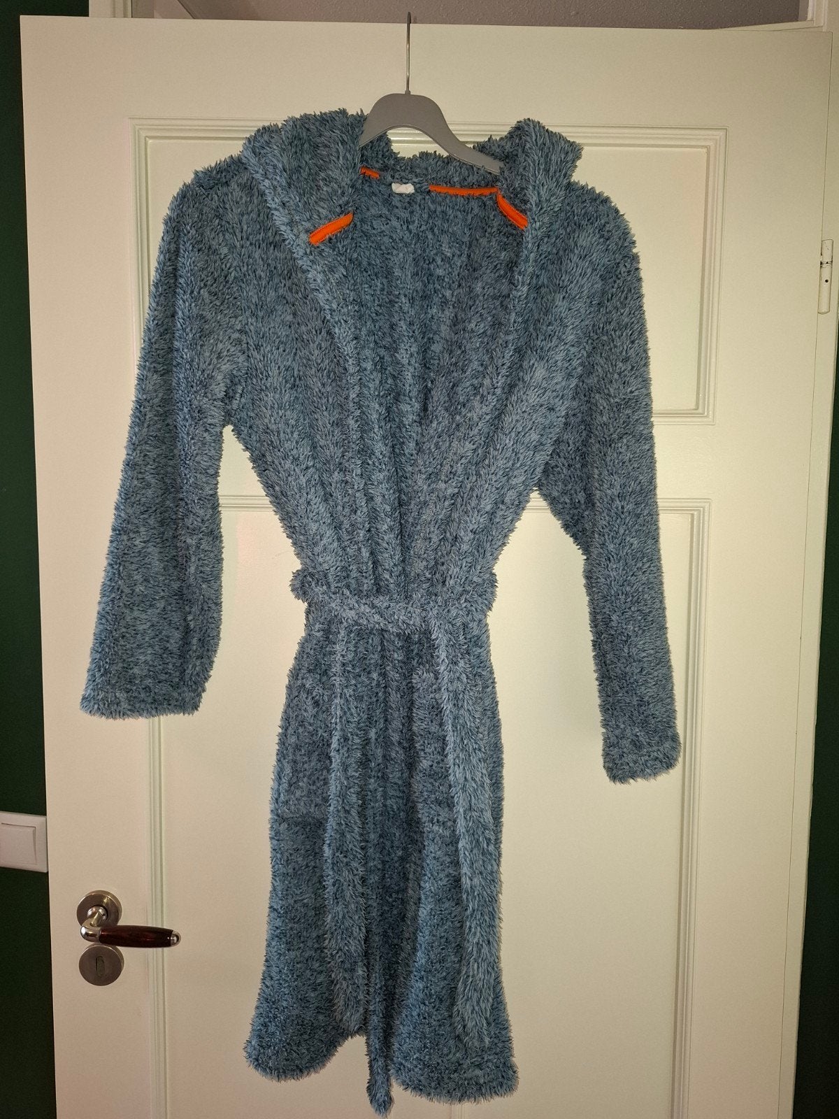 Hema badjas blauw gemêleerd, maat 158/164, Ophalen of Verzenden, Zo goed als nieuw