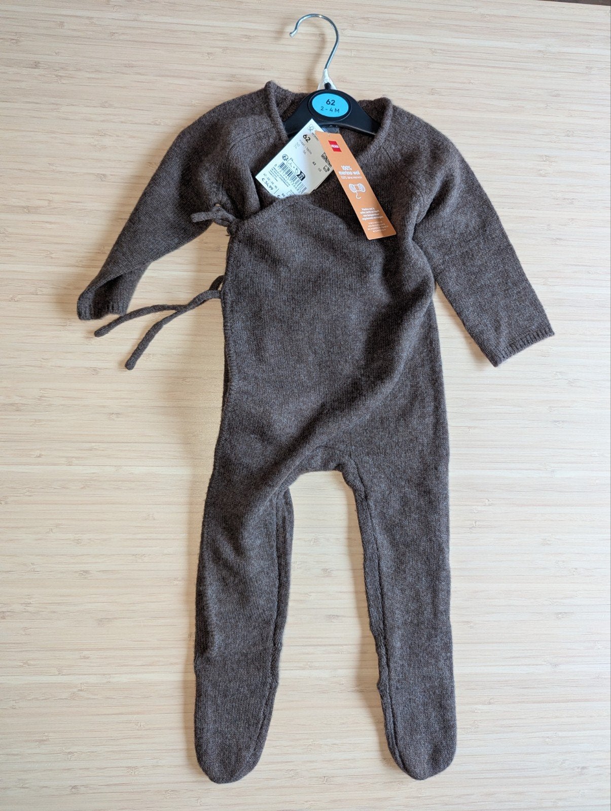 Hema Boxpakje Merinowol Donkerbruin Maat 62 Nieuw, Kinderen en Baby's, Jongetje of Meisje, Nieuw, Ophalen of Verzenden, Hema