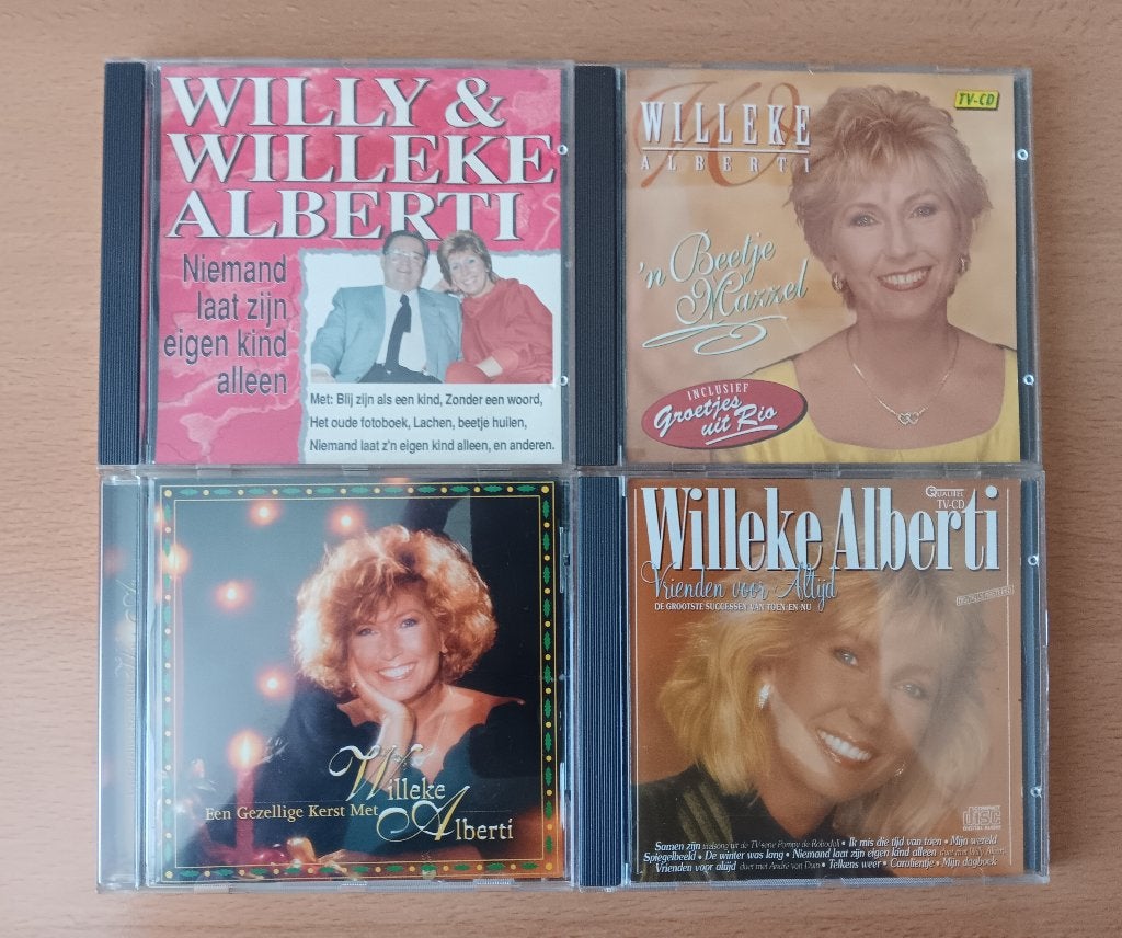 4 originele zeer mooie cd's Willeke Alberti, Ophalen, Gebruikt, Levenslied of Smartlap